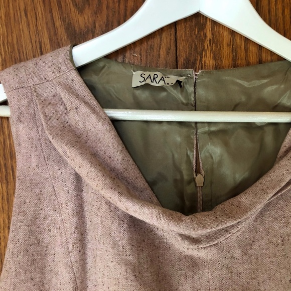 SARA Maternity Dress/Mauve Tweed/Made in Italy - Picture 1 of 16